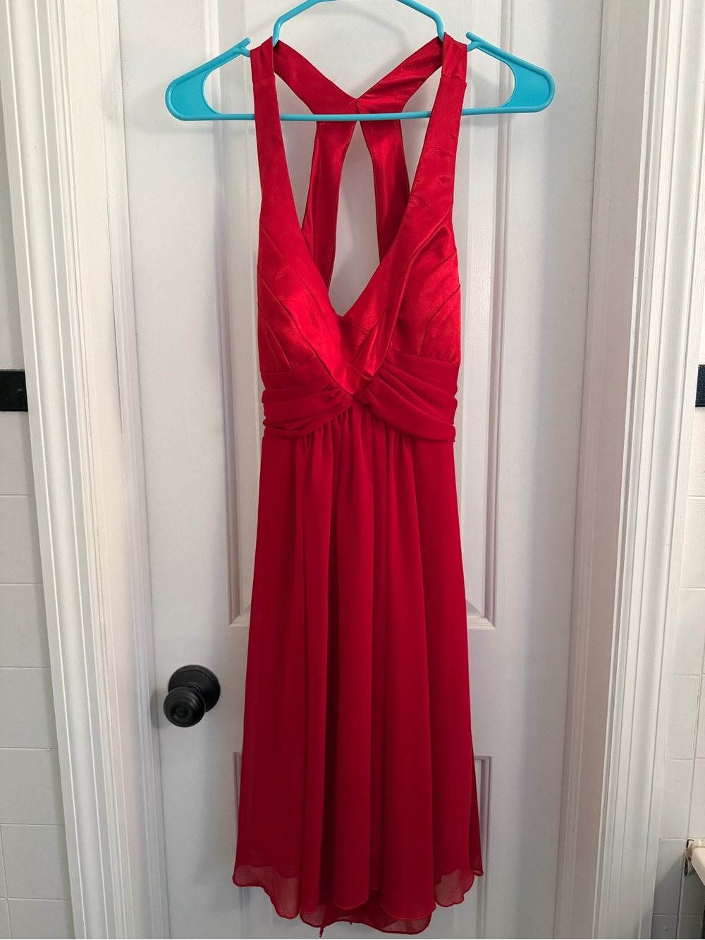Frederick's of Hollywood Red Halter Cocktail Dress